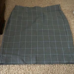 Express Blue/ Black plaid skirt